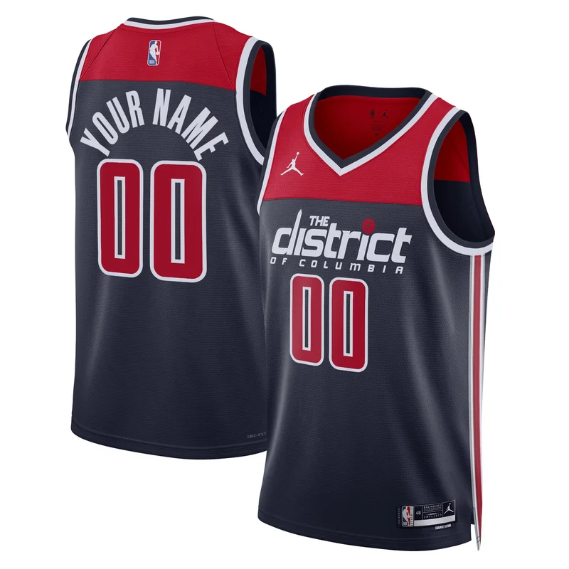 Washington Wizards Jersey Custom Fast Break Navy - Statement Edition - Image 3