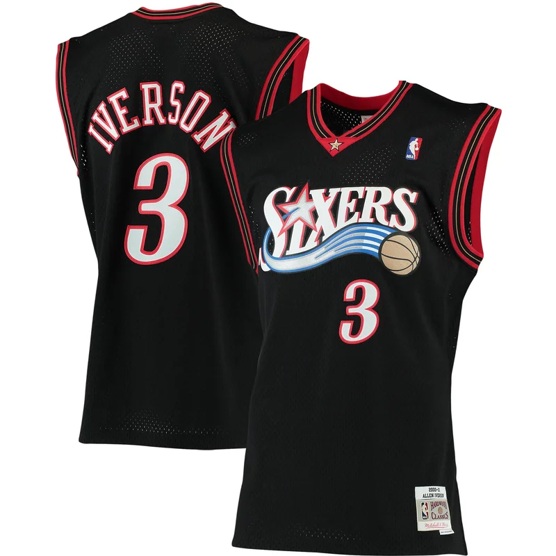 Allen Iverson Philadelphia 76ers Jersey 2000 01 Big & Tall Hardwood Classics Swingman