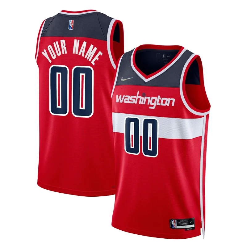 Washington Wizards Jersey 2021 22 Diamond Swingman Custom - Icon Edition - Red