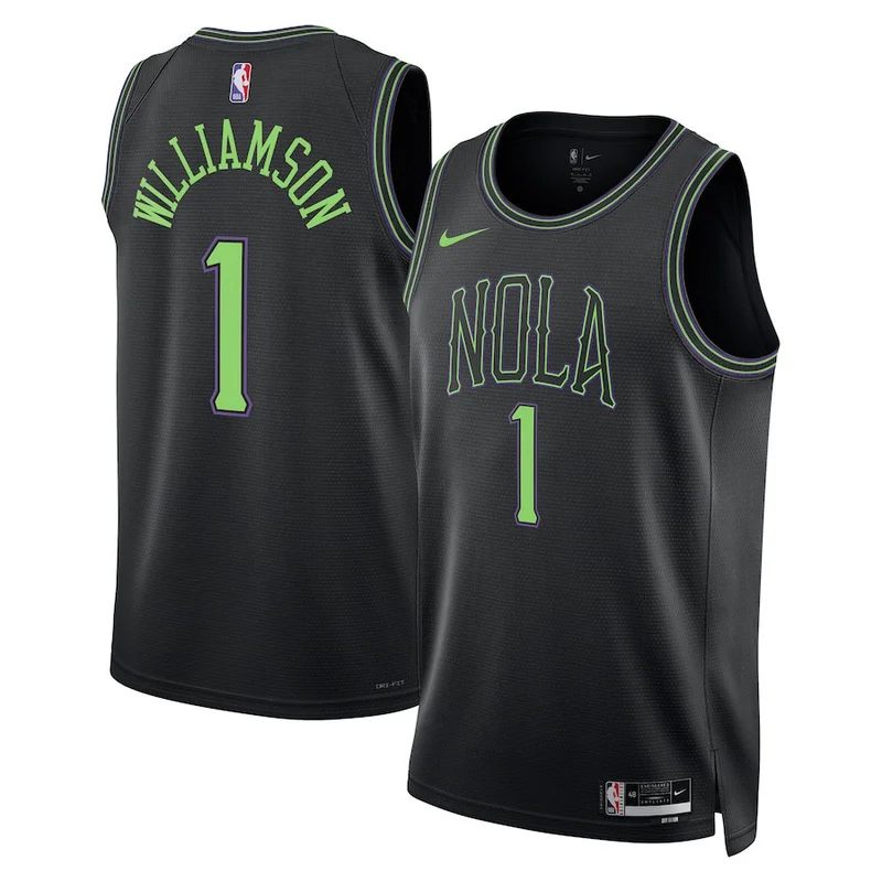 New Orleans Pelicans Jersey Fast Break Custom Navy - Icon Edition - Image 2