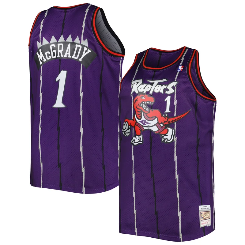 Tracy McGrady Toronto Raptors Jersey 1998 99 Galaxy Swingman - Purple - Image 2