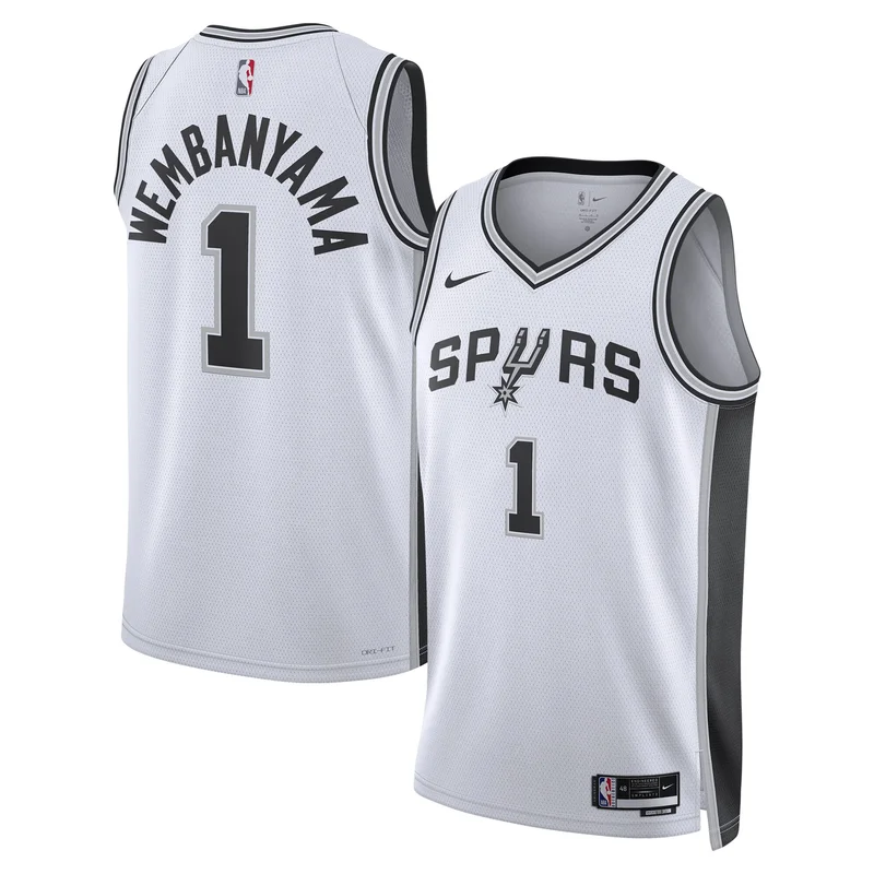 Victor Wembanyama 1 San Antonio Spurs Jersey 2023/24 City Edition Swingman - White - Image 3