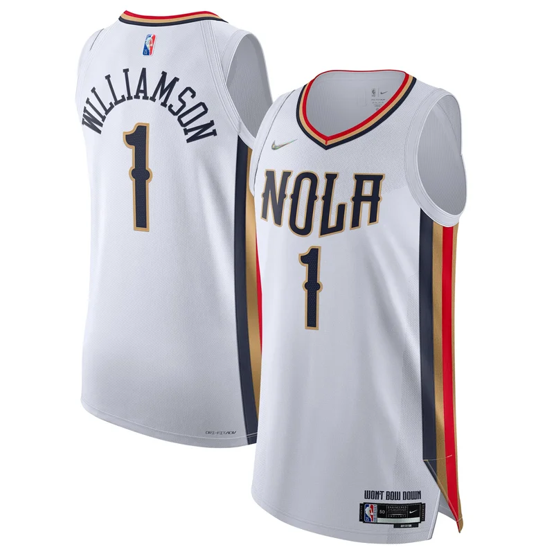 Zion Williamson New Orleans Pelicans Jersey 2021 22 Swingman - City Edition - White