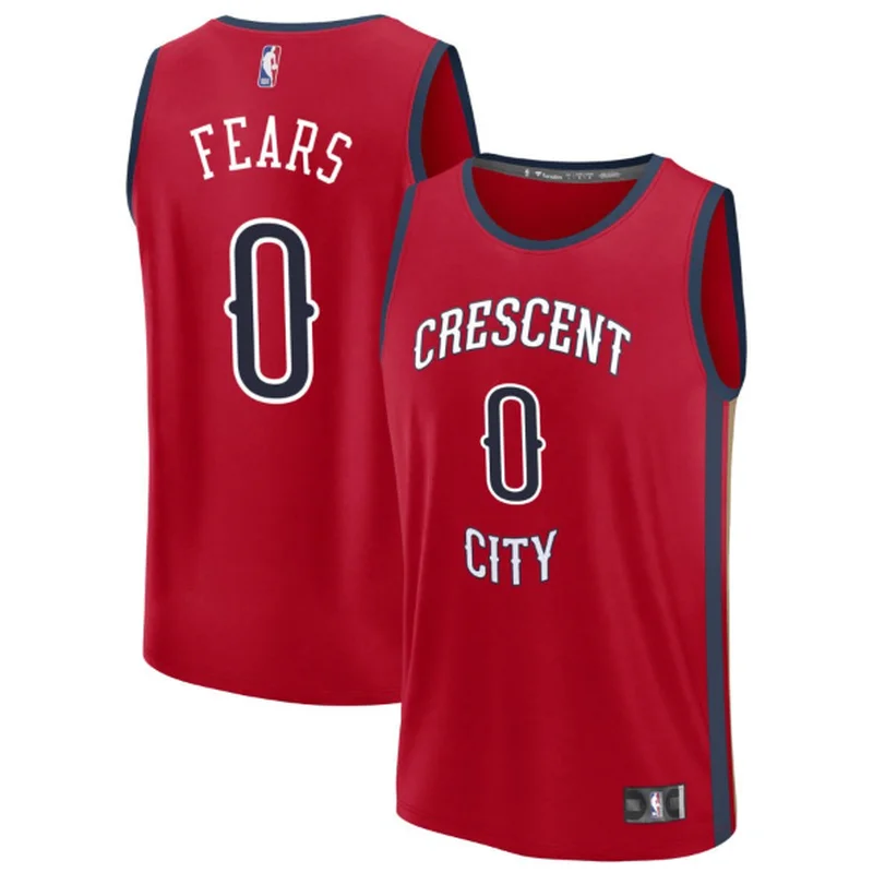 New Orleans Pelicans Jersey Jeremiah Fears Navy 2025 Draft First Round Pick Fast Break - Image 2