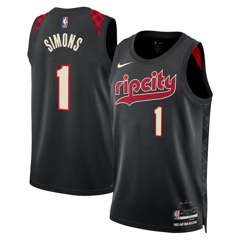 Jabari Walker Portland Trail Blazers Jersey Fast Break - Icon Edition - Black - Image 5