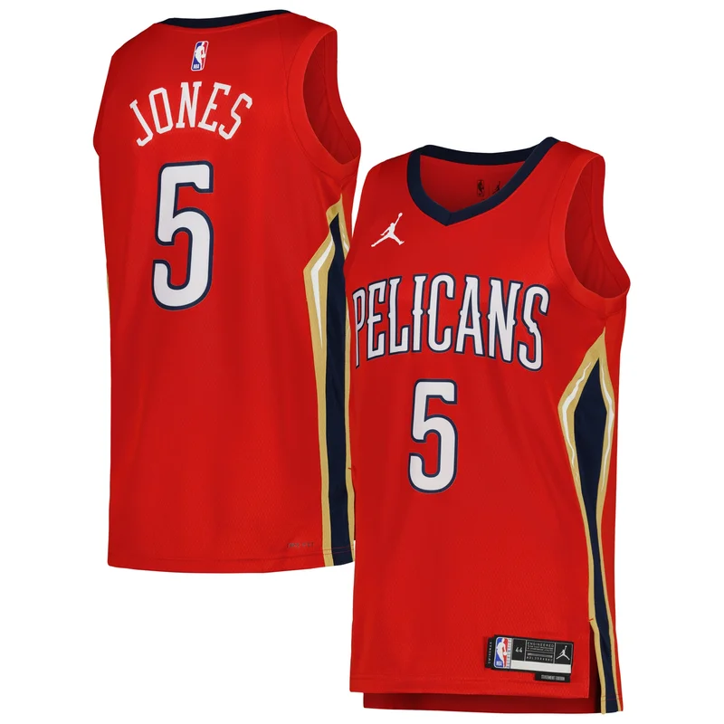 Herbert Jones New Orleans Pelicans Jersey Fast Break Player - Statement Edition - Red - Image 2