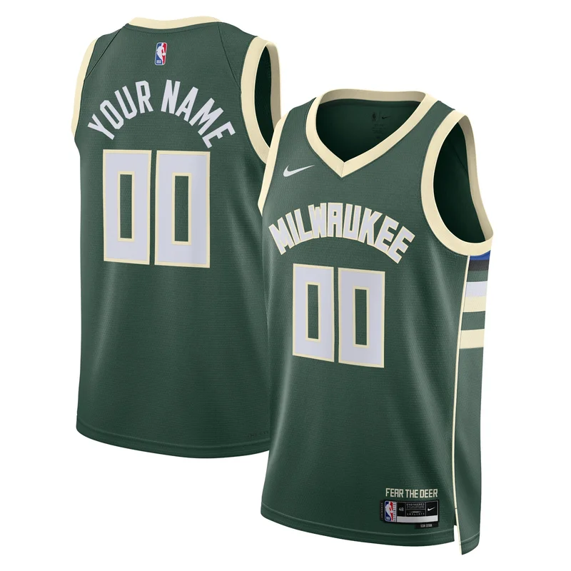 Milwaukee Bucks Jersey 2020 21 Swingman Custom - Association Edition - White - Image 5