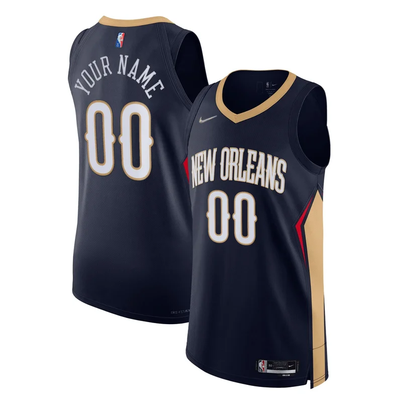 Naji Marshall New Orleans Pelicans Jersey Fast Break - Icon Edition - Navy - Image 2