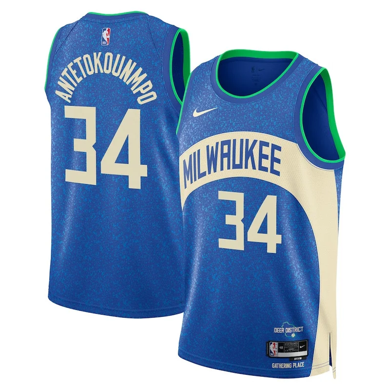 Brook Lopez Milwaukee Bucks Jersey Fast Break Player Green - Icon Edition - Image 4