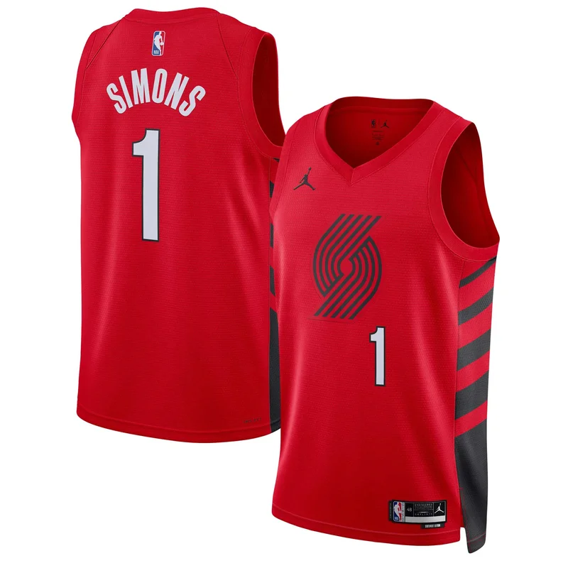 Anfernee Simons Portland Trail Blazers Jersey Jordan Brand Unisex Swingman - Statement Edition - Red