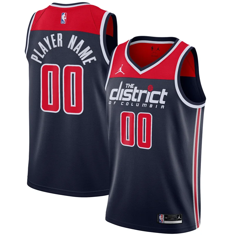 Washington Wizards Jersey Custom Fast Break Navy - Statement Edition - Image 2