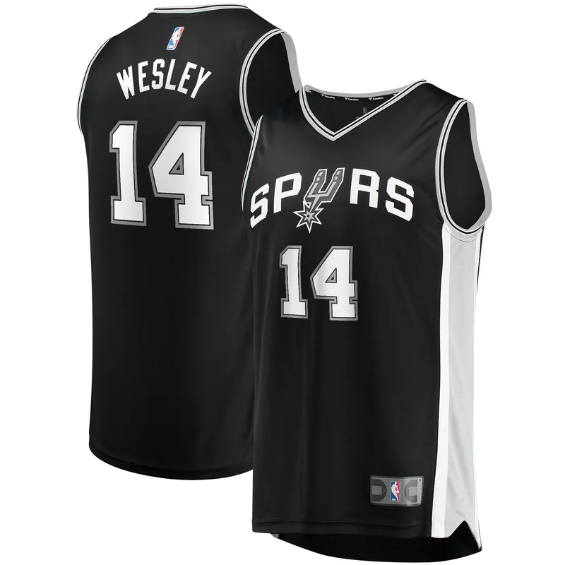 Blake Wesley San Antonio Spurs Jersey Fast Break Player - Icon Edition - Black