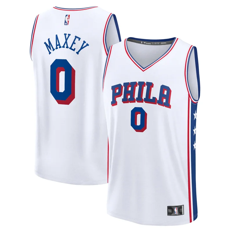 Tyrese Maxey Philadelphia 76ers Jersey Fast Break Player - Association Edition - White