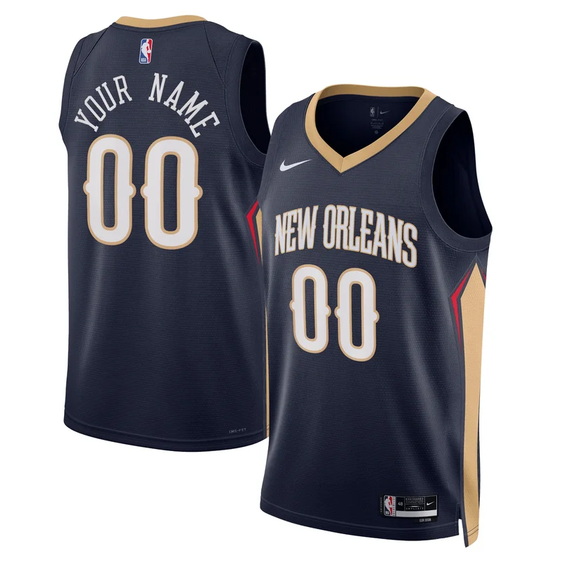 Naji Marshall New Orleans Pelicans Jersey Fast Break - Icon Edition - Navy - Image 5
