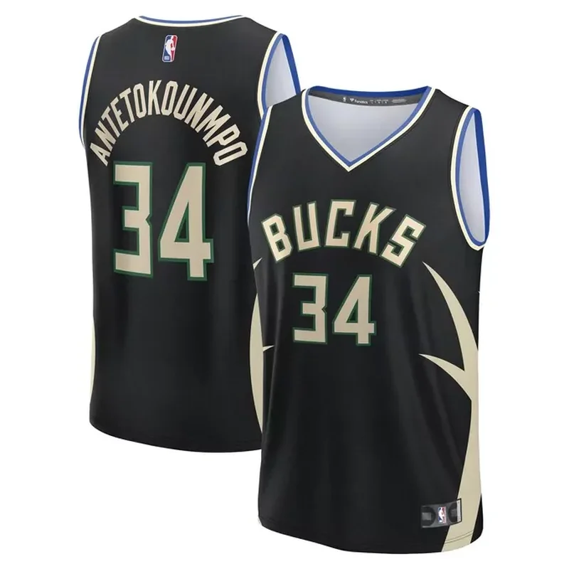 Giannis Antetokounmpo Milwaukee Bucks Fast Break Player Jersey Statement Edition Black