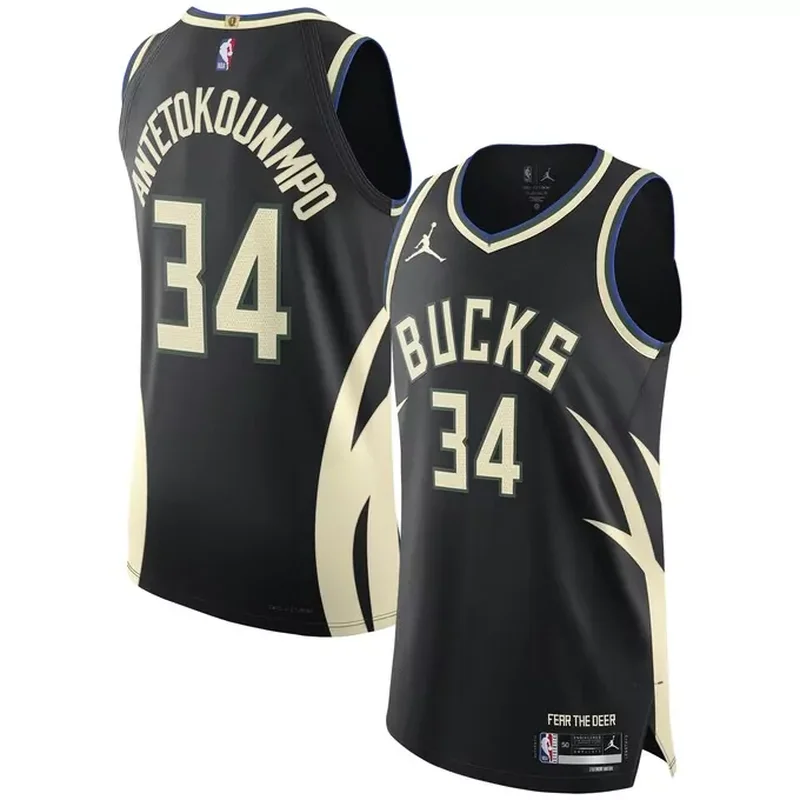 Giannis Antetokounmpo Milwaukee Bucks Unisex Select Series Jersey Black - Image 3