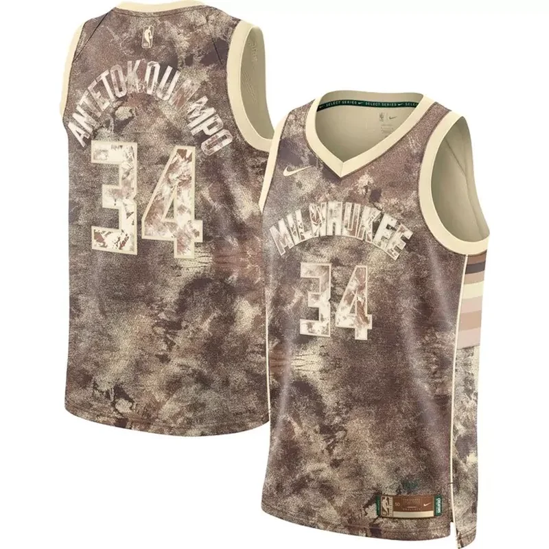 Giannis Antetokounmpo Milwaukee Bucks Unisex Select Series Jersey Black - Image 2
