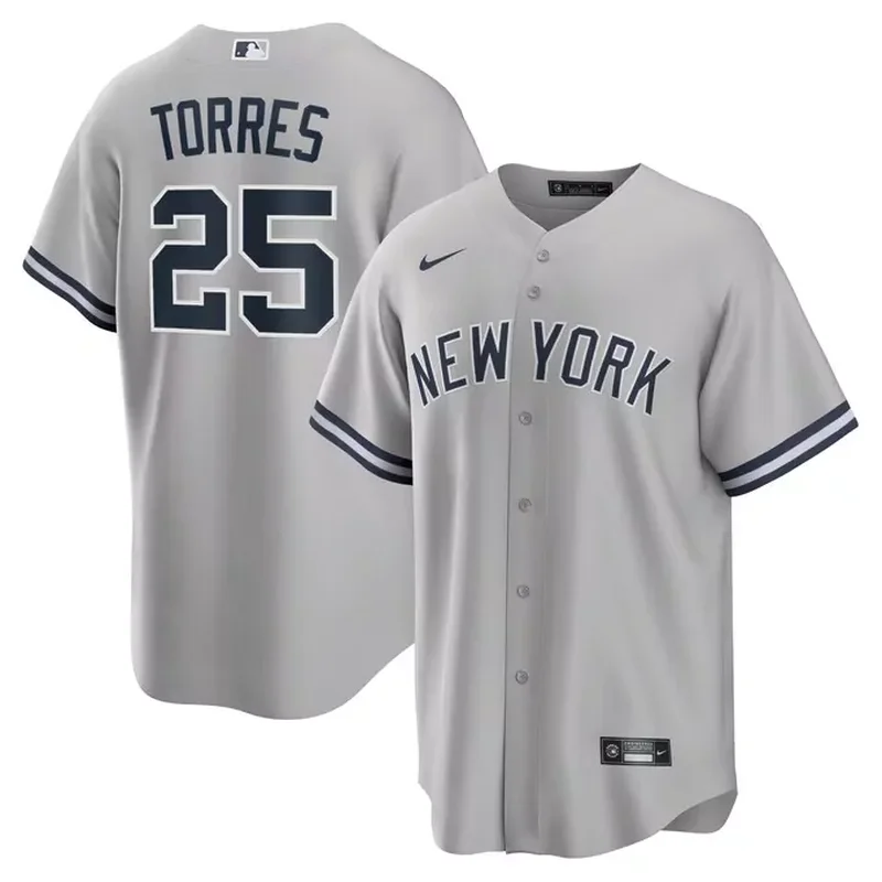 Gleyber Torres New York Yankees Road Player Name Jersey Gray