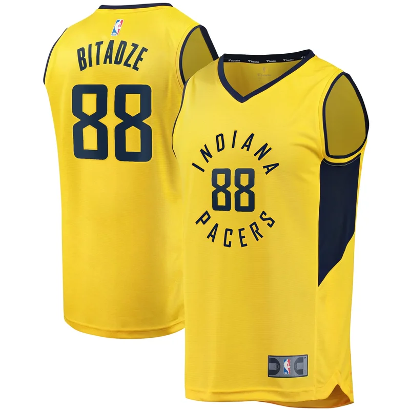 Goga Bitadze Indiana Pacers Fast Break Player Jersey - Statement Edition - Gold NBA