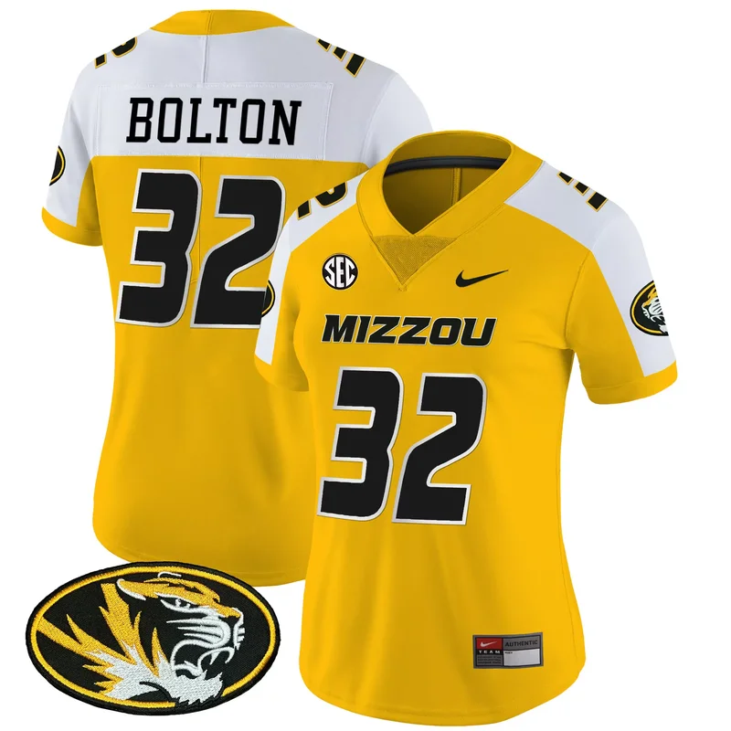Gold Alternate Nick Bolton missouri tigers jersey all stitched
