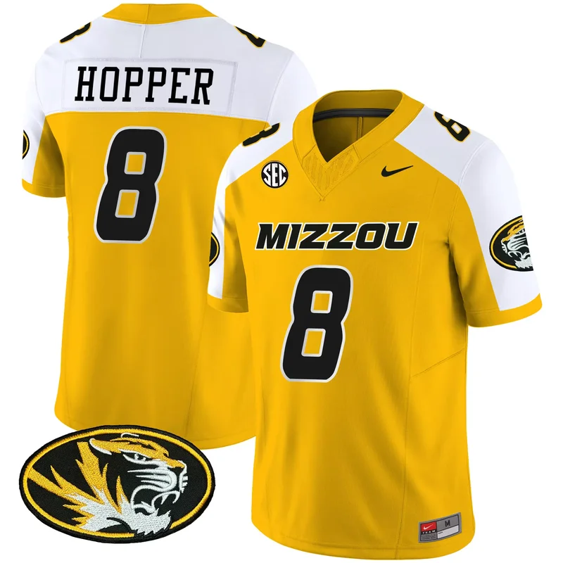 Black Luther Burden III missouri tigers Gold jersey all stitched - Image 2