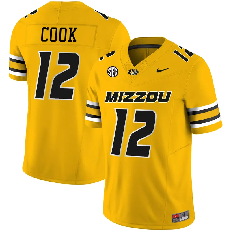 Gold Brady Cook missouri tigers jersey all stitched - Image 2