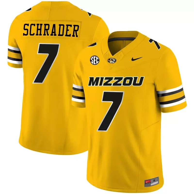 Gold Cody Schrader Missouri Tigers Gold Jersey