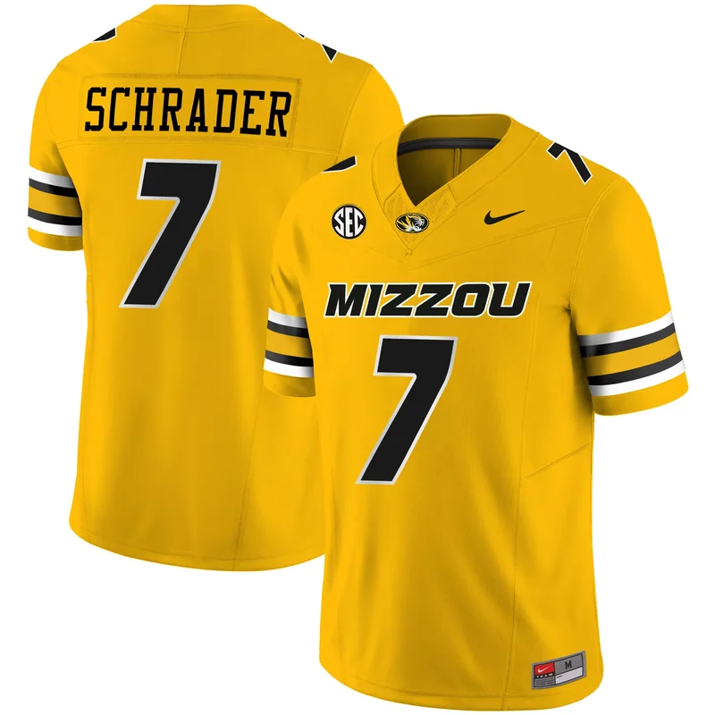 Black #1 Team missouri tigers Gold jersey all stitched - Image 5