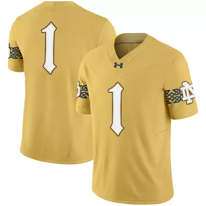 Gold Kris Mitchell Notre Dame Fighting Irish 2024 Vapor Limited Jersey V2 All Stitched - Image 2