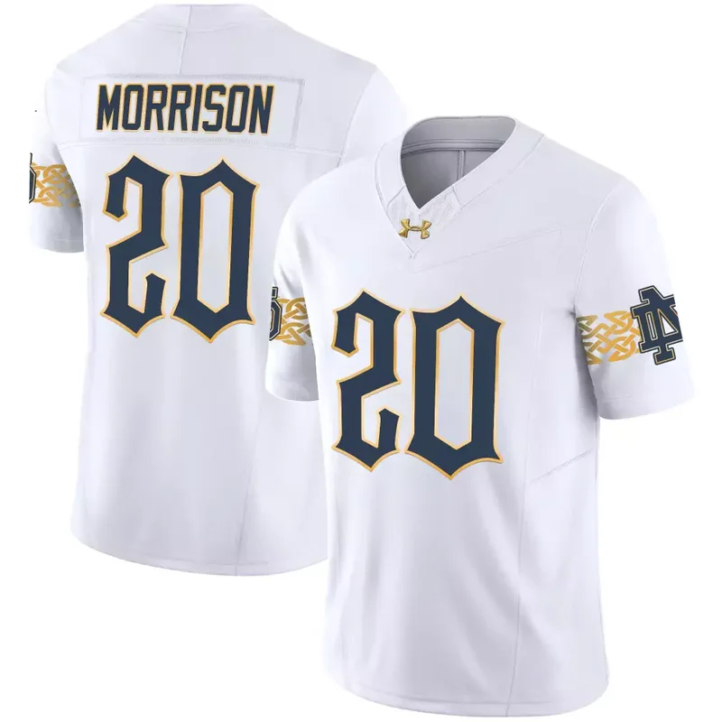 Gold Kris Mitchell Notre Dame Fighting Irish 2024 Vapor Limited Jersey V2 All Stitched - Image 3
