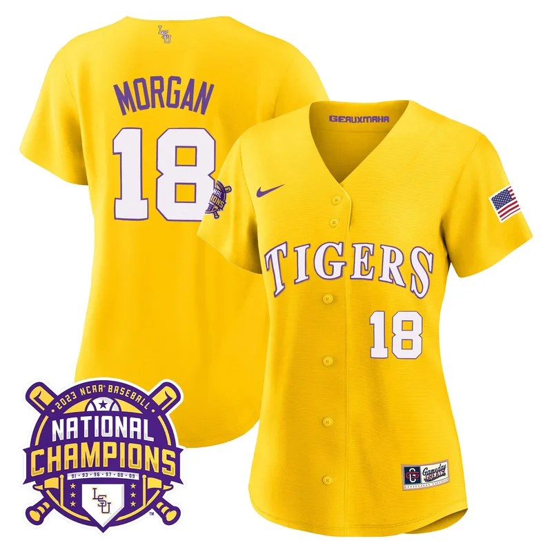 Black lsu tigers 2023 national champions Gold flex custom jersey all stitched - Image 5