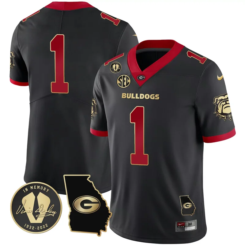 Black georgia bulldogs 2023 Alternate vapor custom jersey all stitched - Image 4