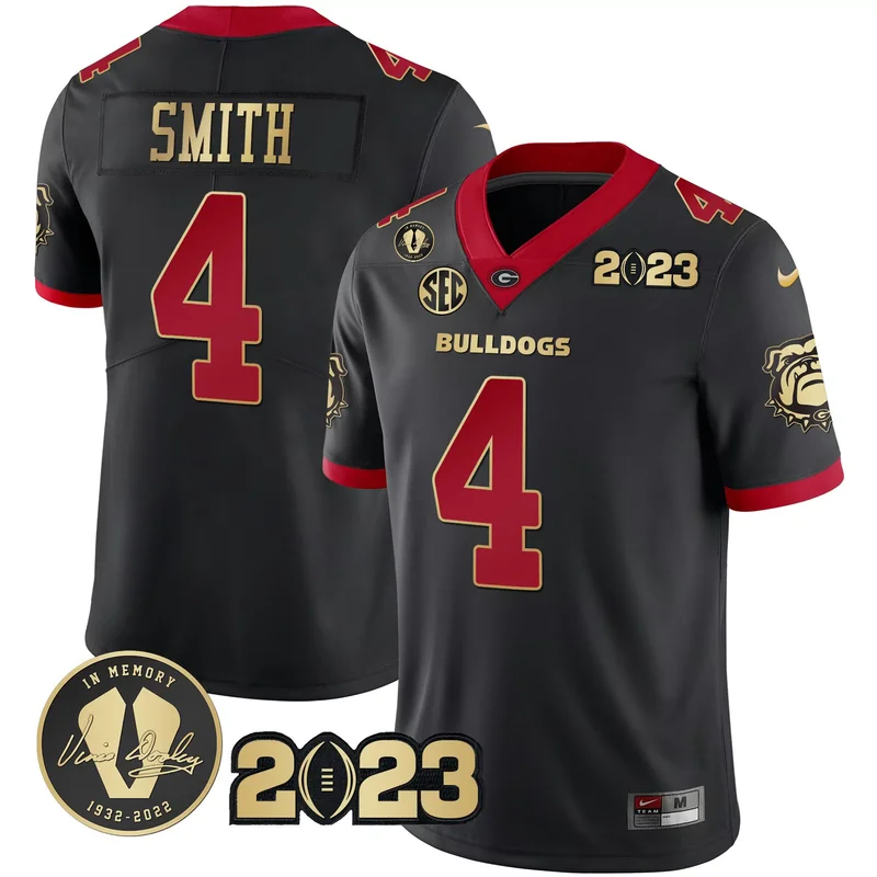 Gold Trim Kelee Ringo georgia bulldogs 2023 champions jersey all stitched - Image 2