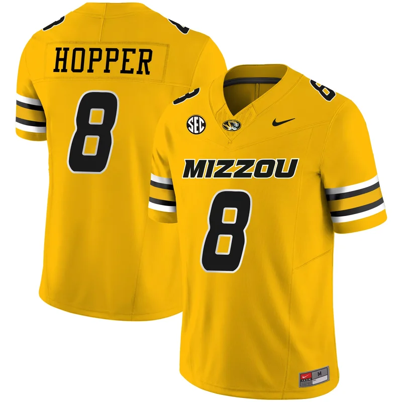 Gold Ty'Ron Hopper missouri tigers jersey all stitched