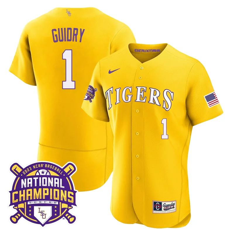 Gold Tre Morgan lsu tigers 2023 national champions Gold cool jersey v4 all stitched - Image 5