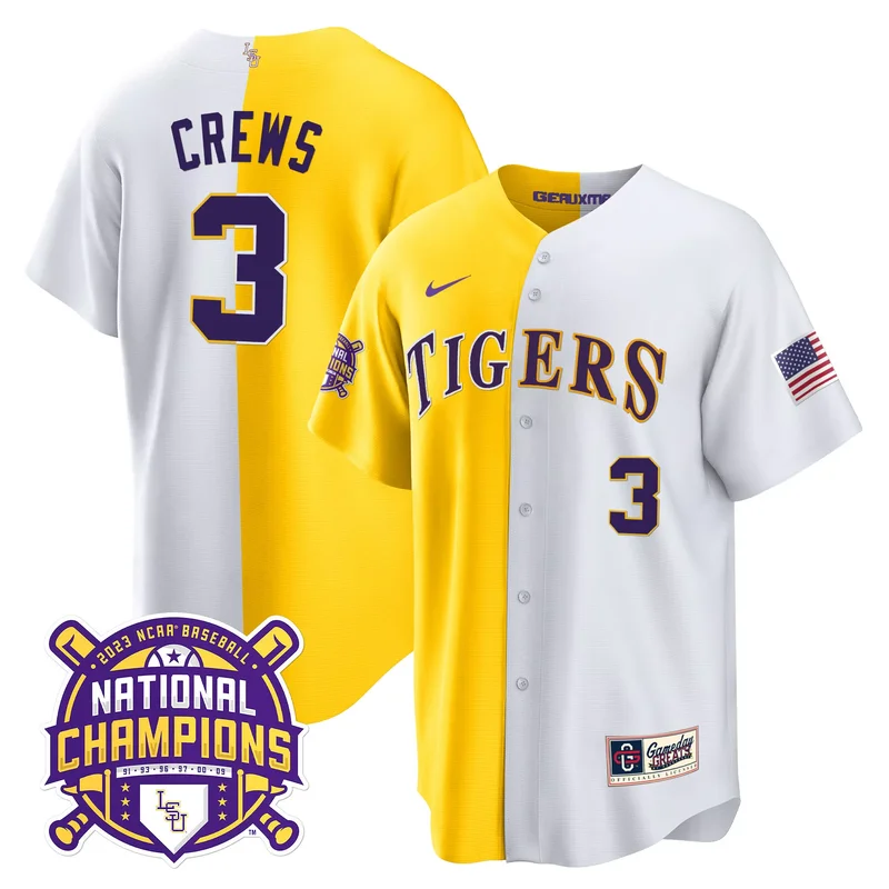Gold Tre Morgan lsu tigers 2023 national champions Gold cool jersey v4 all stitched - Image 2