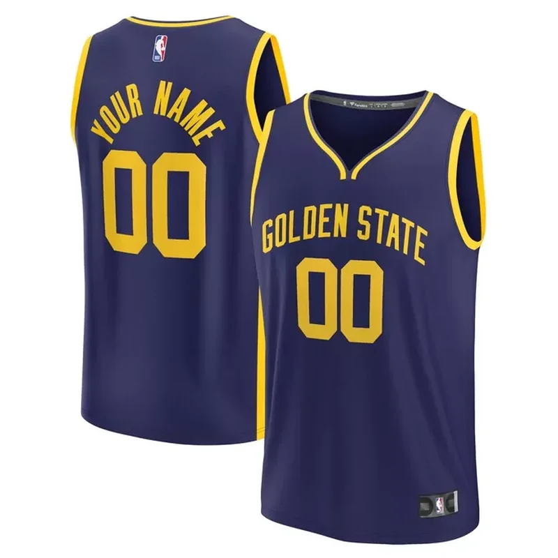 First Round Golden State Warriors 2023 NBA Draft First Round Pick Fast Break Jersey Statement Edition Navy - Image 3