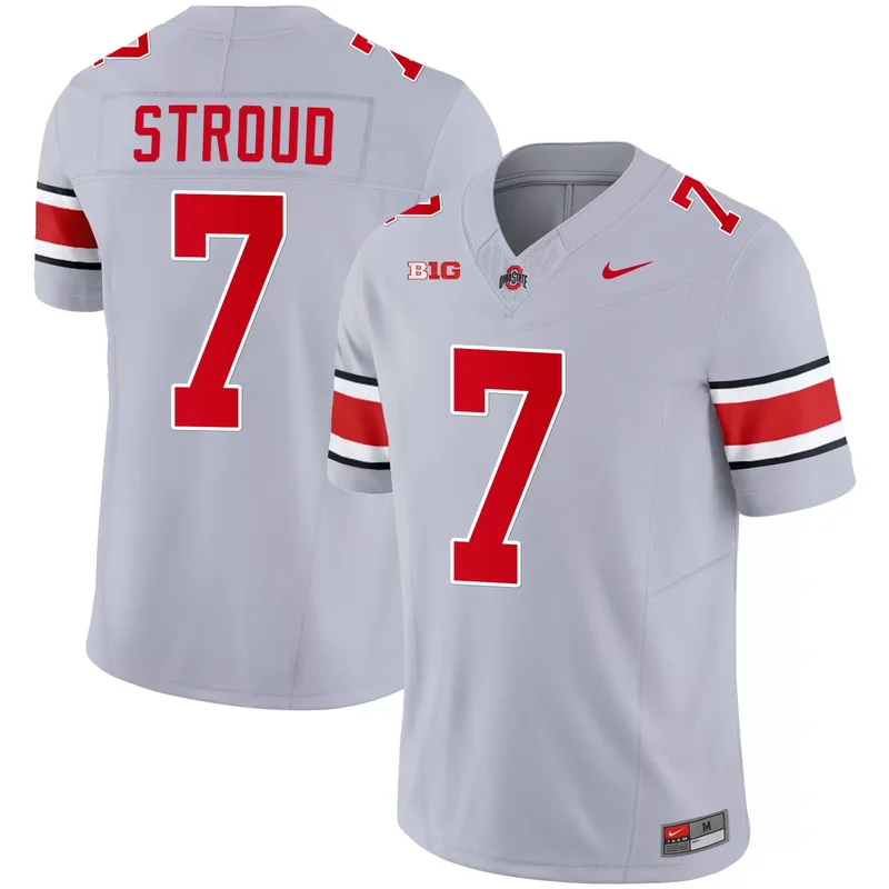 Gray C.J. Stroud ohio state buckeyes player jersey all stitched