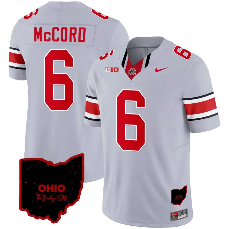 Black ohio state buckeyes 2023 gray Alternate custom jersey v2 stitched - Image 5