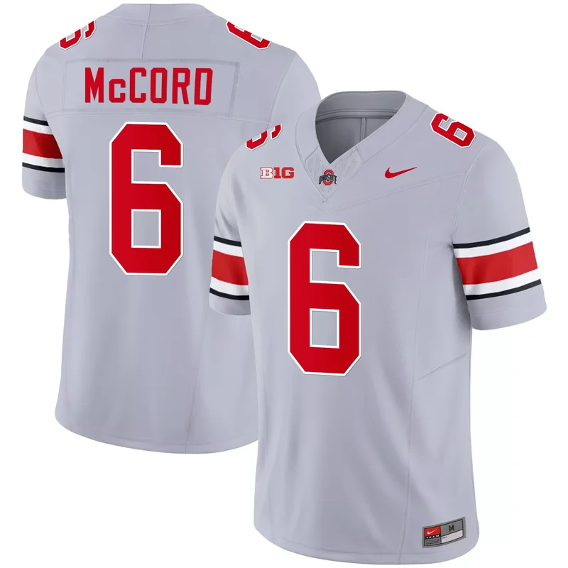 Gray Kyle McCord ohio state buckeyes player jersey all stitched