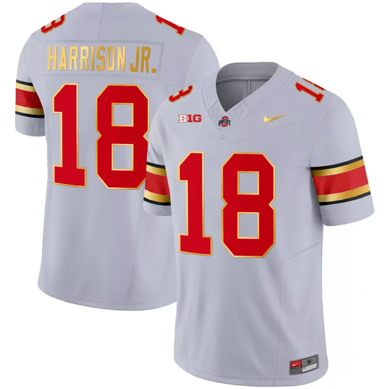 Black Gold TreVeyon Henderson ohio state buckeyes Gold jersey all stitched - Image 5