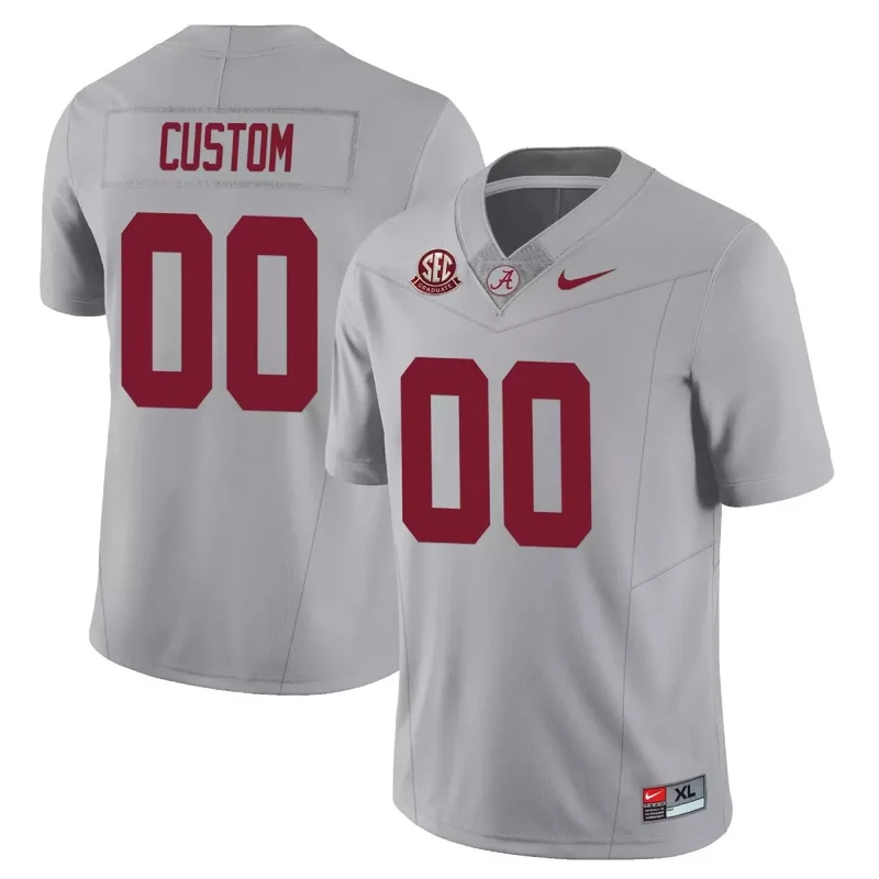 Gray SEC Graduate alabama crimson tide 2023 custom jersey all stitched