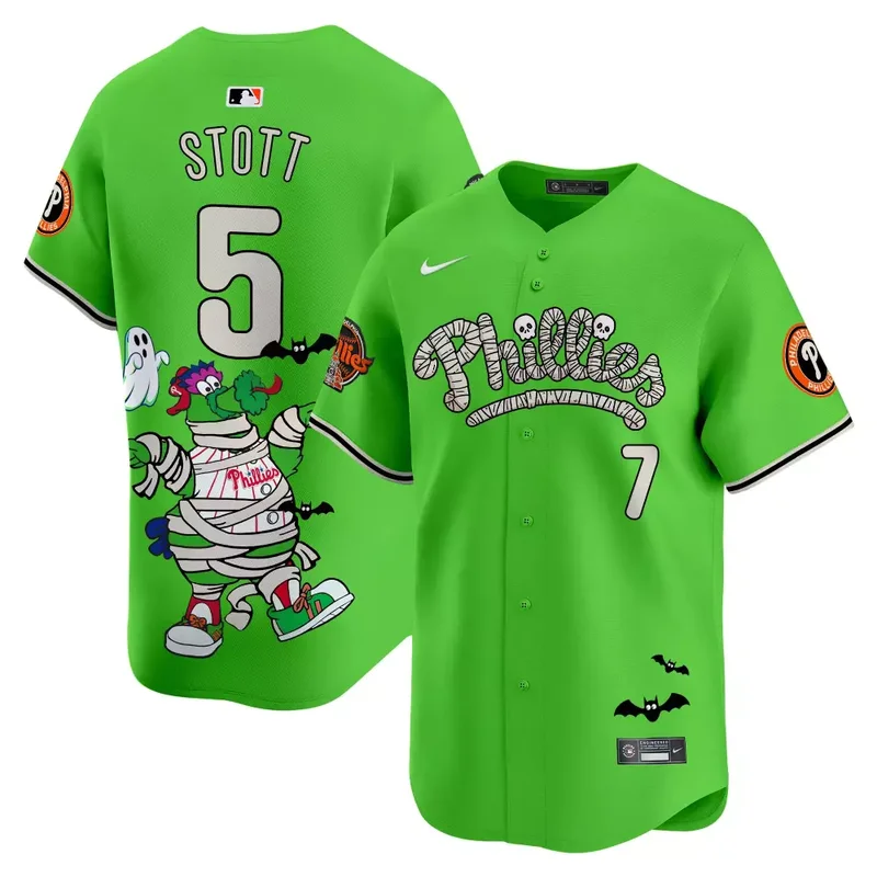 Green Bryson Stott Unisex Phillies Phanatic Halloween Vapor Jersey Printed