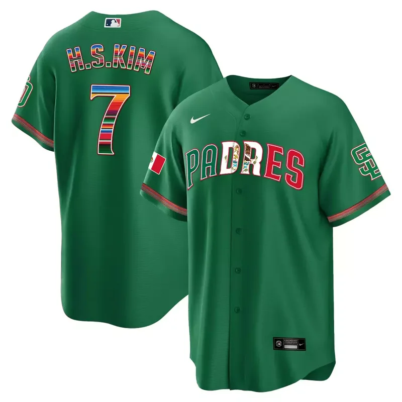 Green Fernando Tatis Jr San Diego Padres Mexico Cool Base Limited Jersey V2 All Stitched - Image 4