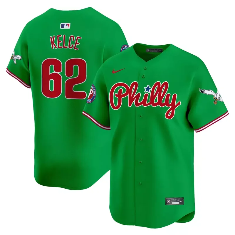 Green Jason Kelce Phillies Eagles Vapor Premier Limited Jersey All Stitched