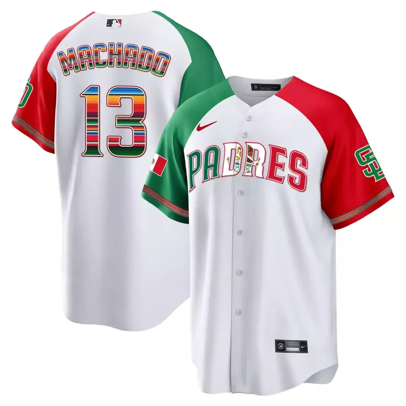 Green Jorge Cantu San Diego Padres Mexico Cool Base Limited Jersey V2 All Stitched - Image 4