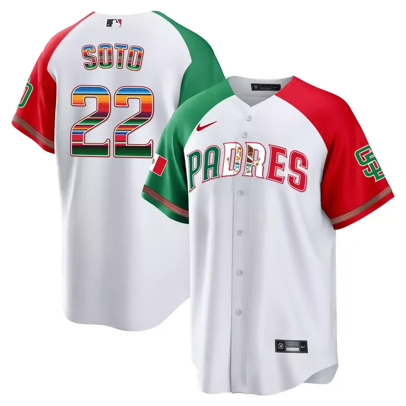 Green Jorge Cantu San Diego Padres Mexico Cool Base Limited Jersey V2 All Stitched - Image 5