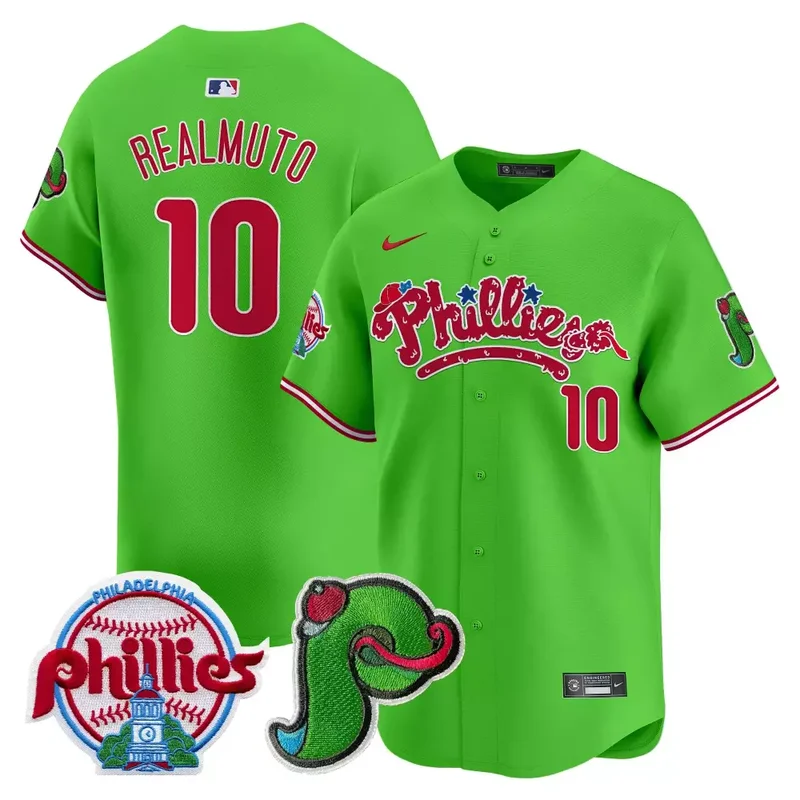 Green J T Realmuto Phillies Phanatic Patch Vapor Premier Limited Jersey V4 All Stitched