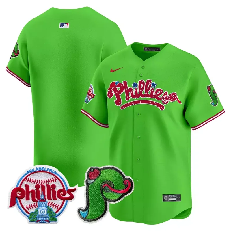Green J T Realmuto Phillies Phanatic Patch Vapor Premier Limited Jersey V4 All Stitched - Image 5