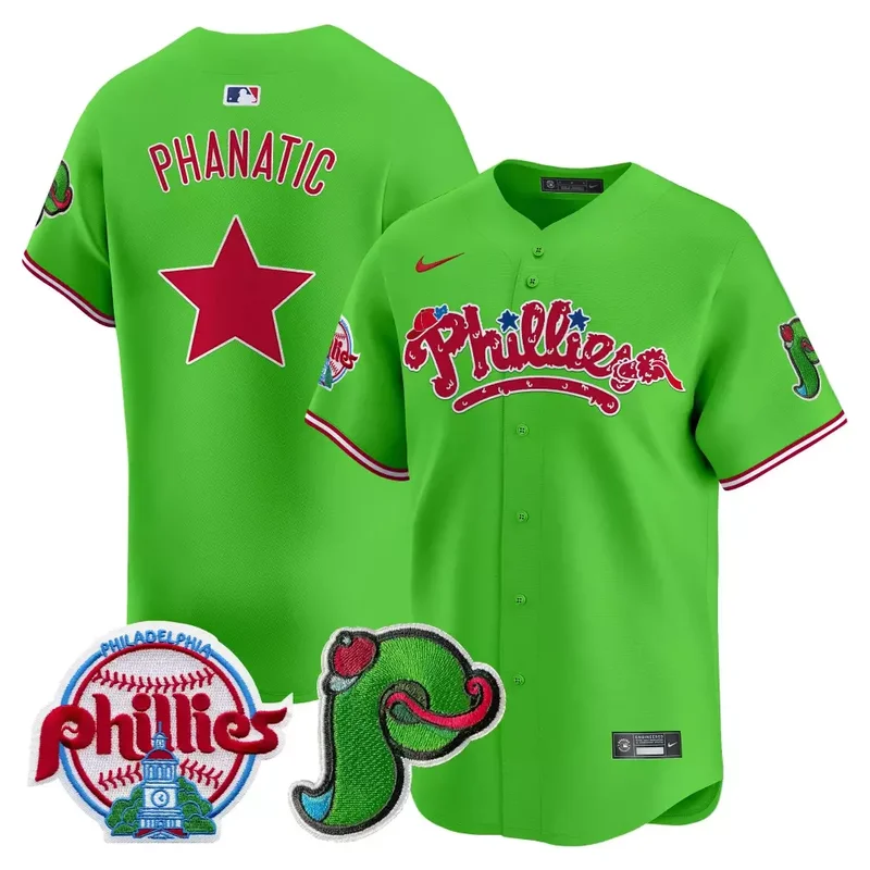 Green J T Realmuto Phillies Phanatic Patch Vapor Premier Limited Jersey V4 All Stitched - Image 4
